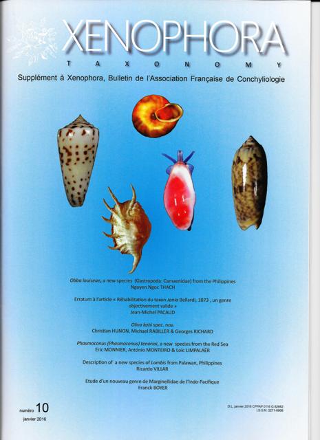 Couverture du Xenophora Taxonomy n10.