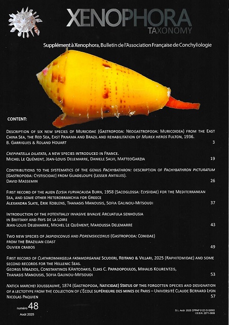 Couverture du Xenophora Taxonomy n48.